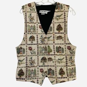 Vintage On the Verge Vest Women L  Countrycore Farmcore Grunge Prairie Made USA
